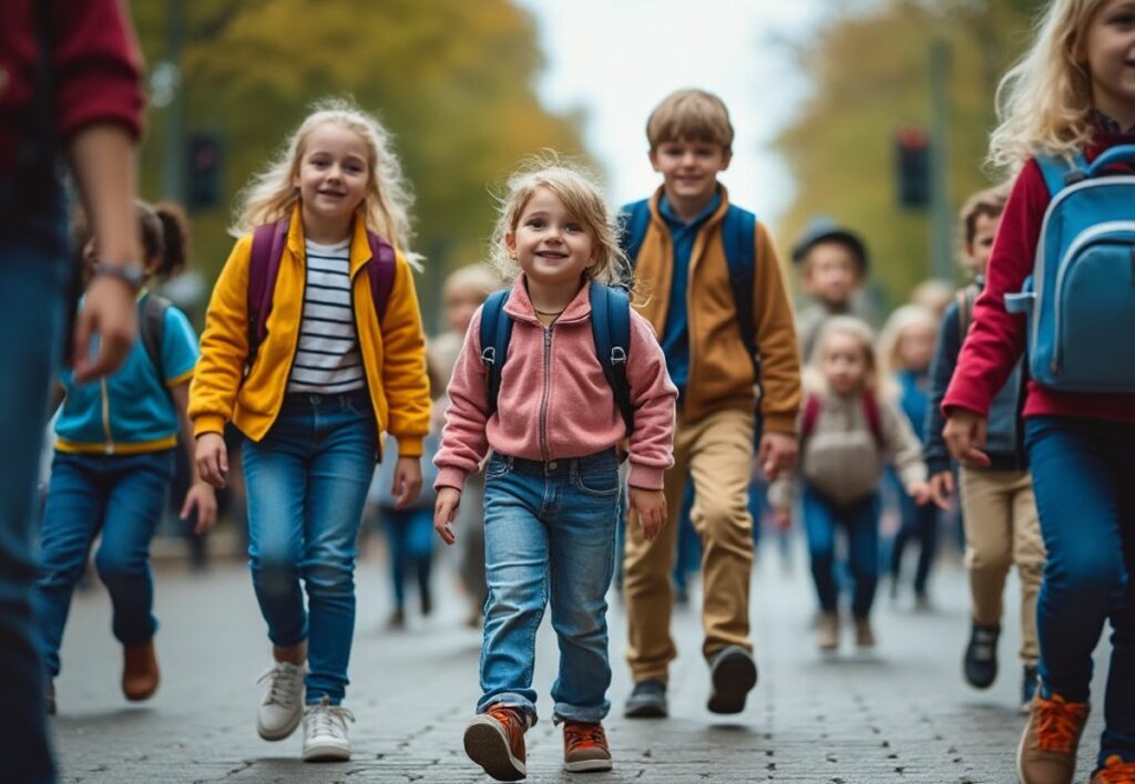 enfant qui vont à l'école en allemagne